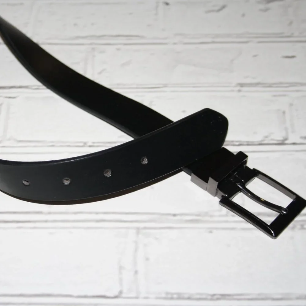 🖤 BLACK FAUX LEATHER BELT · BIG KIDS · 19–23